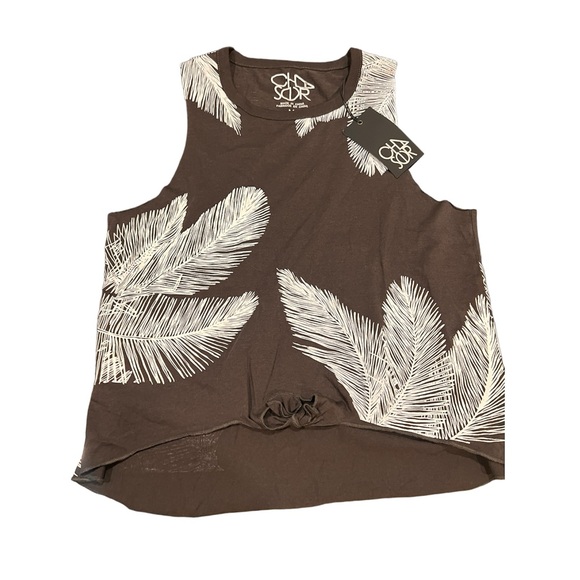 CHASOR | black and white feather tank - Picture 2 of 4